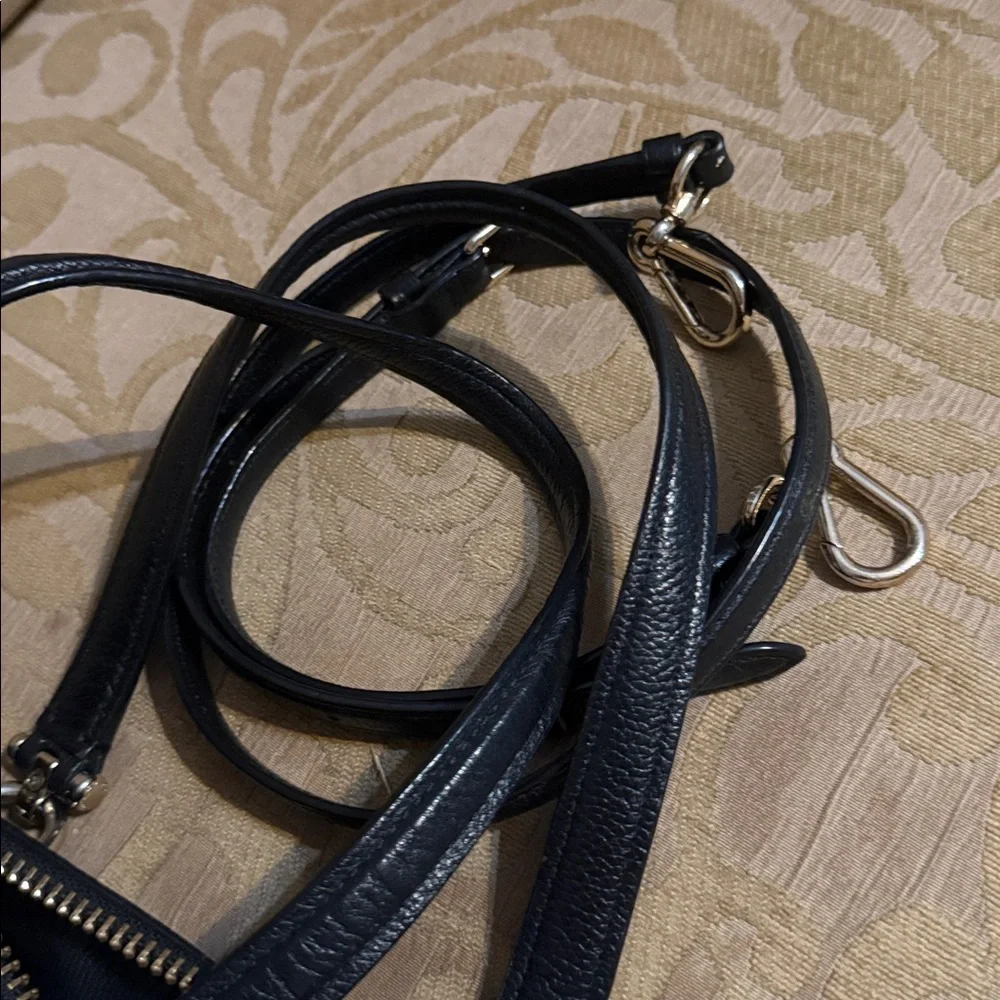 Coach Prairie Whiplash Satchel Crossbody Handbag Black Pebbled Leather preowned - Picture 16 of 16